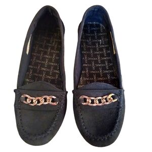 Vionic Orthaheel Womens 8.5 Blue Suede Leather Slip On Mesa Orthotic Moc…